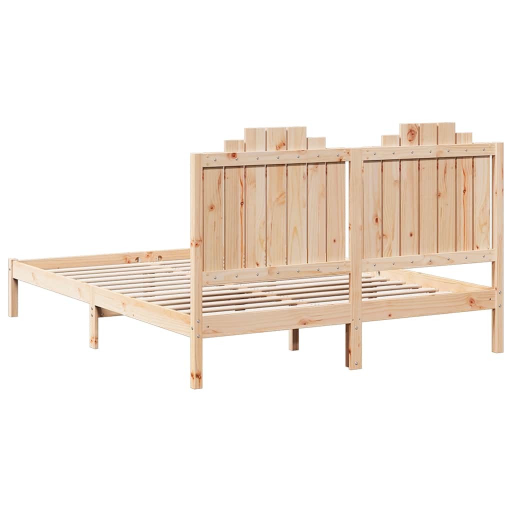 Extra Long Bed Frame without Mattress 140x210 cm Solid Wood