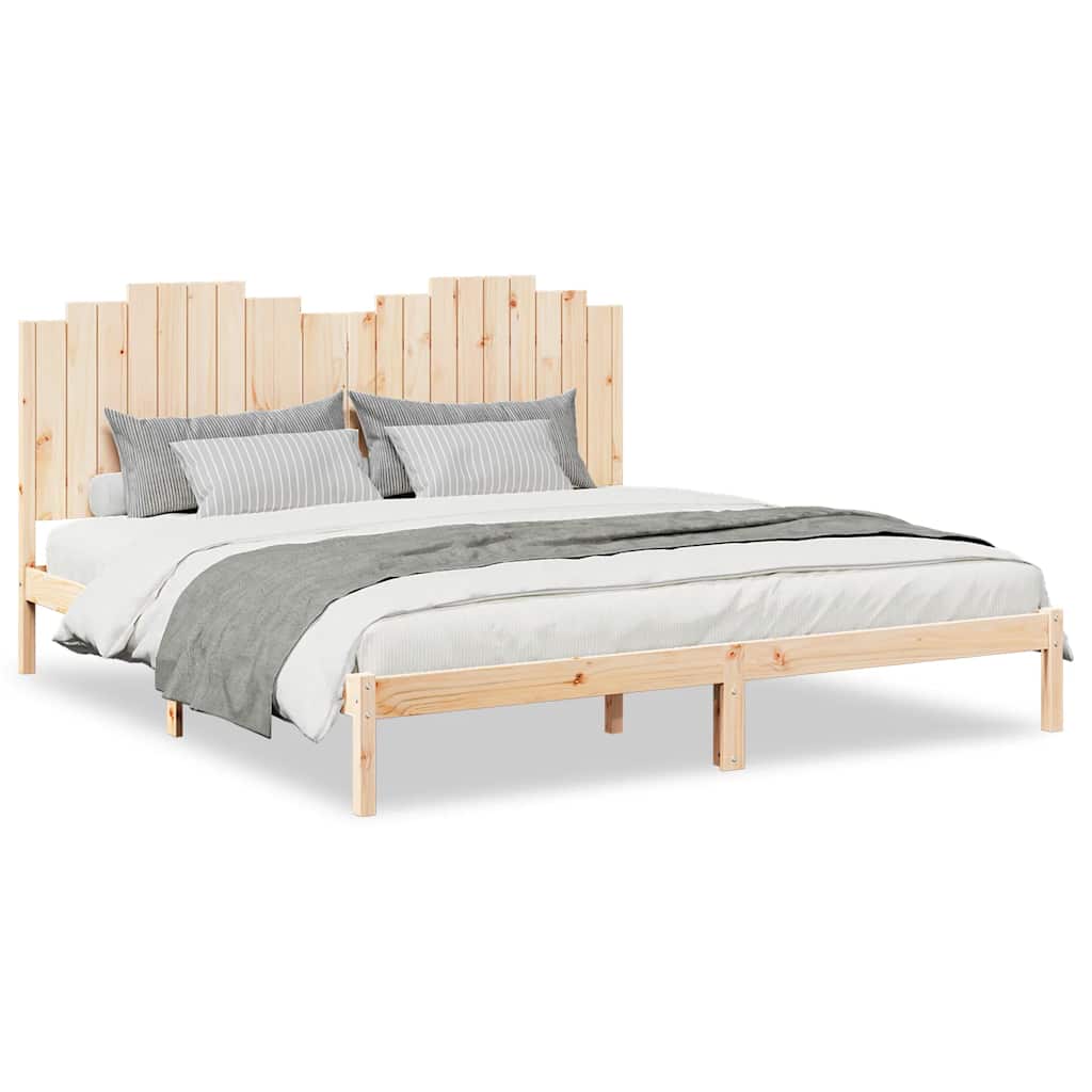 Extra Long Bed Frame without Mattress 180x210 cm Solid Wood