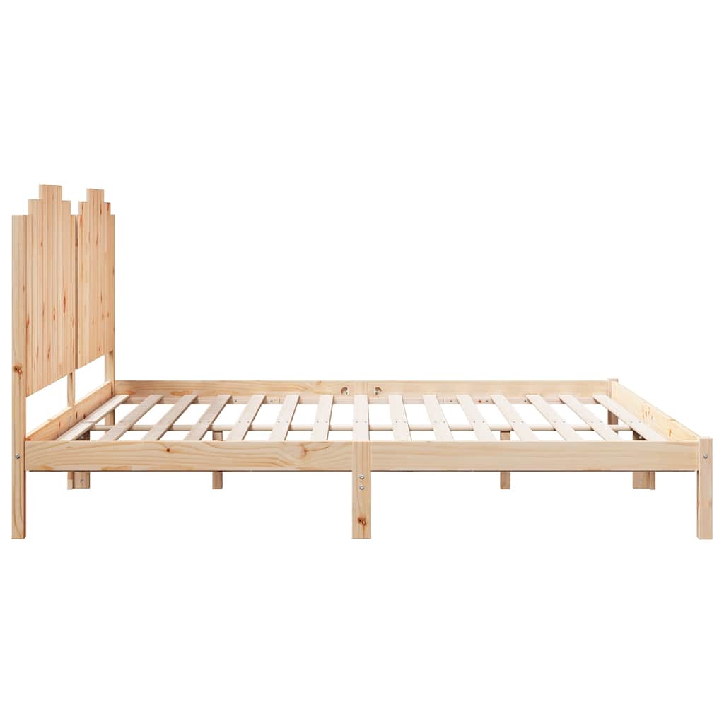 Extra Long Bed Frame without Mattress 180x210 cm Solid Wood