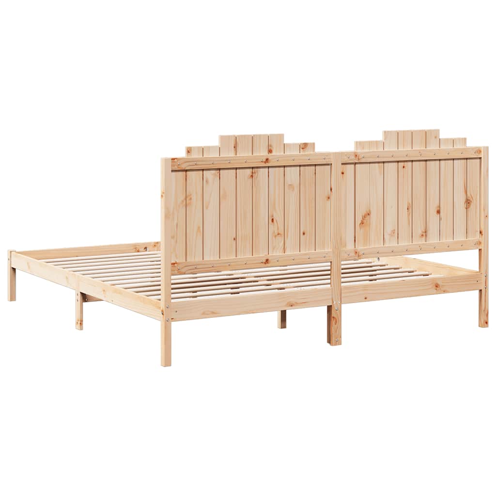 Extra Long Bed Frame without Mattress 180x210 cm Solid Wood