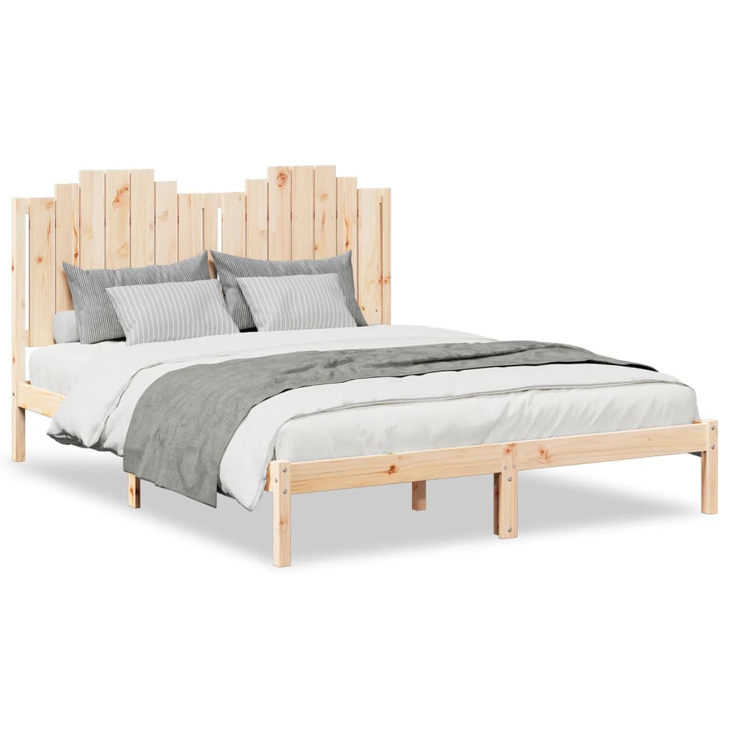 Extra Long Bed Frame without Mattress 140x220 cm Solid Wood