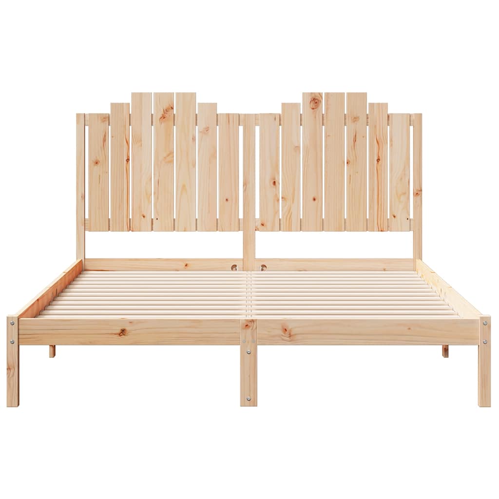 Extra Long Bed Frame without Mattress 140x220 cm Solid Wood