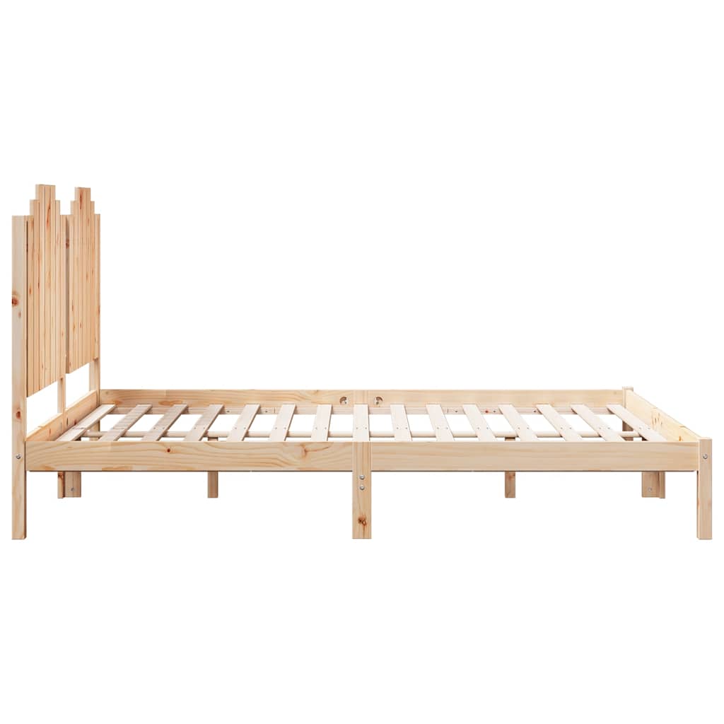 Extra Long Bed Frame without Mattress 140x220 cm Solid Wood