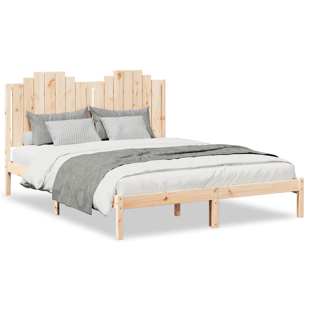Extra Long Bed Frame without Mattress 160x220 cm Solid Wood