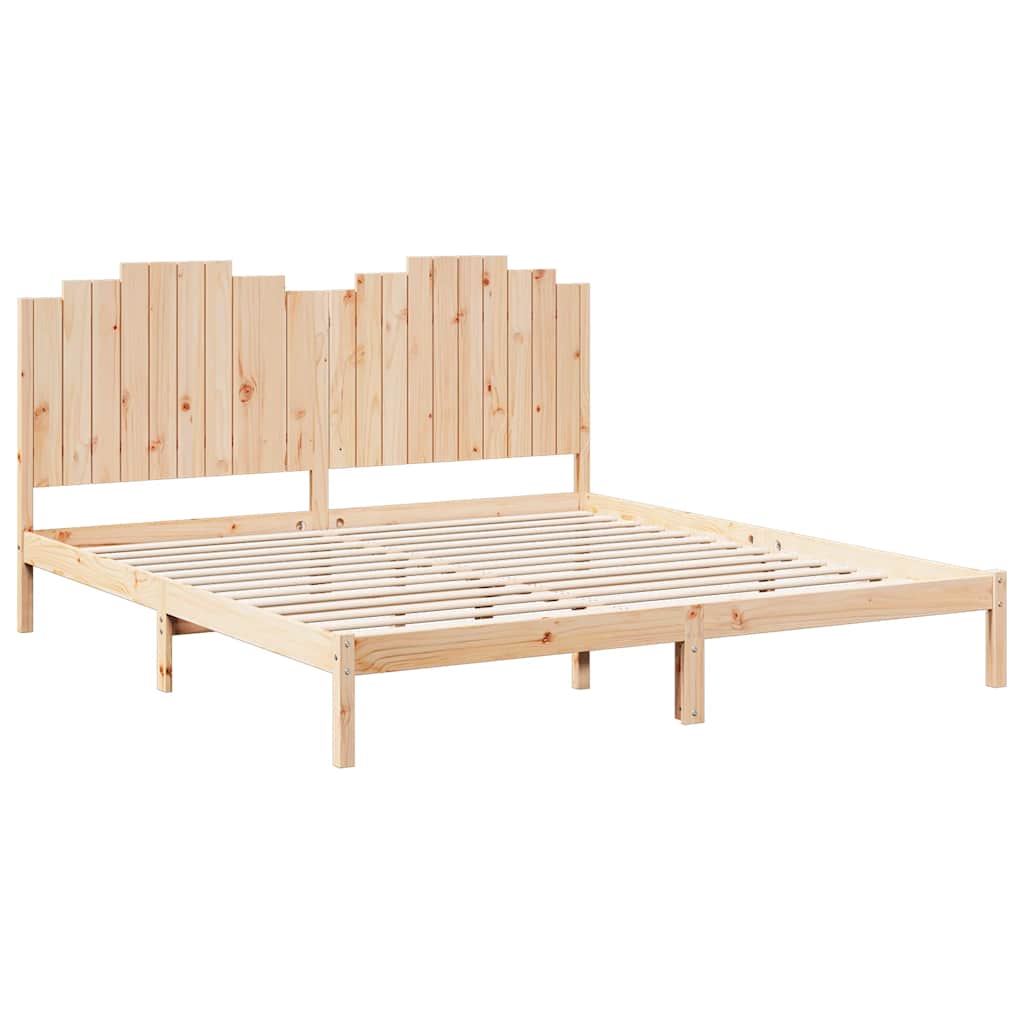 Extra Long Bed Frame without Mattress 180x220 cm Solid Wood