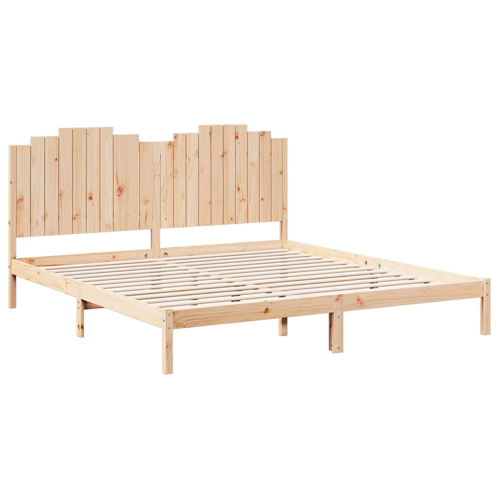 Extra Long Bed Frame without Mattress 200x220 cm Solid Wood