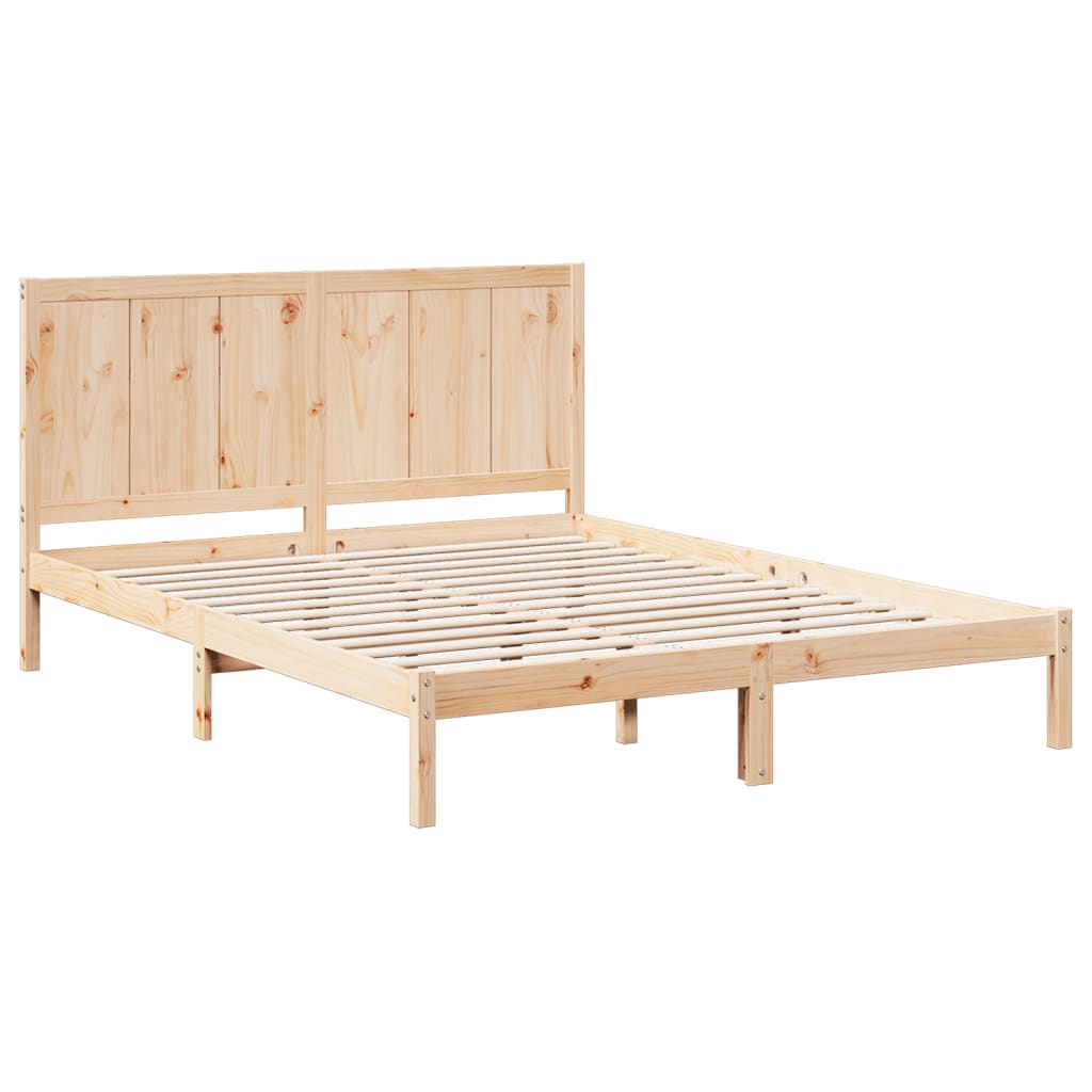 Extra Long Bed Frame without Mattress 140x220 cm Solid Wood