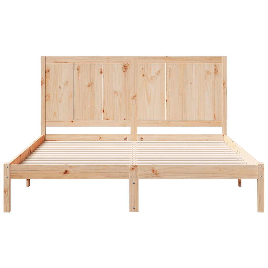 Extra Long Bed Frame without Mattress 140x220 cm Solid Wood