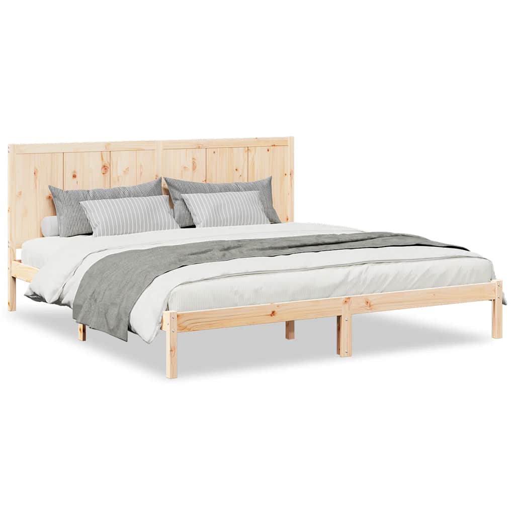 Extra Long Bed Frame without Mattress 200x220 cm Solid Wood