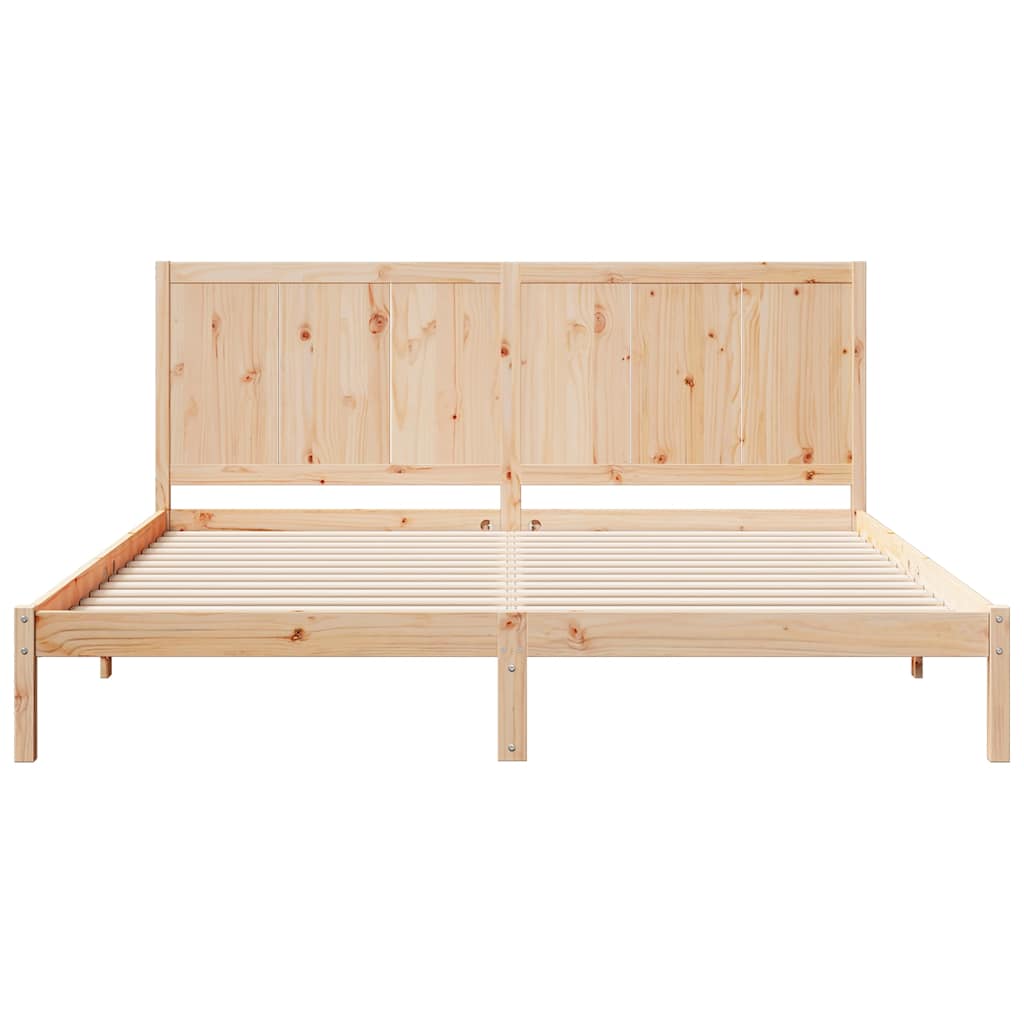 Extra Long Bed Frame without Mattress 200x220 cm Solid Wood