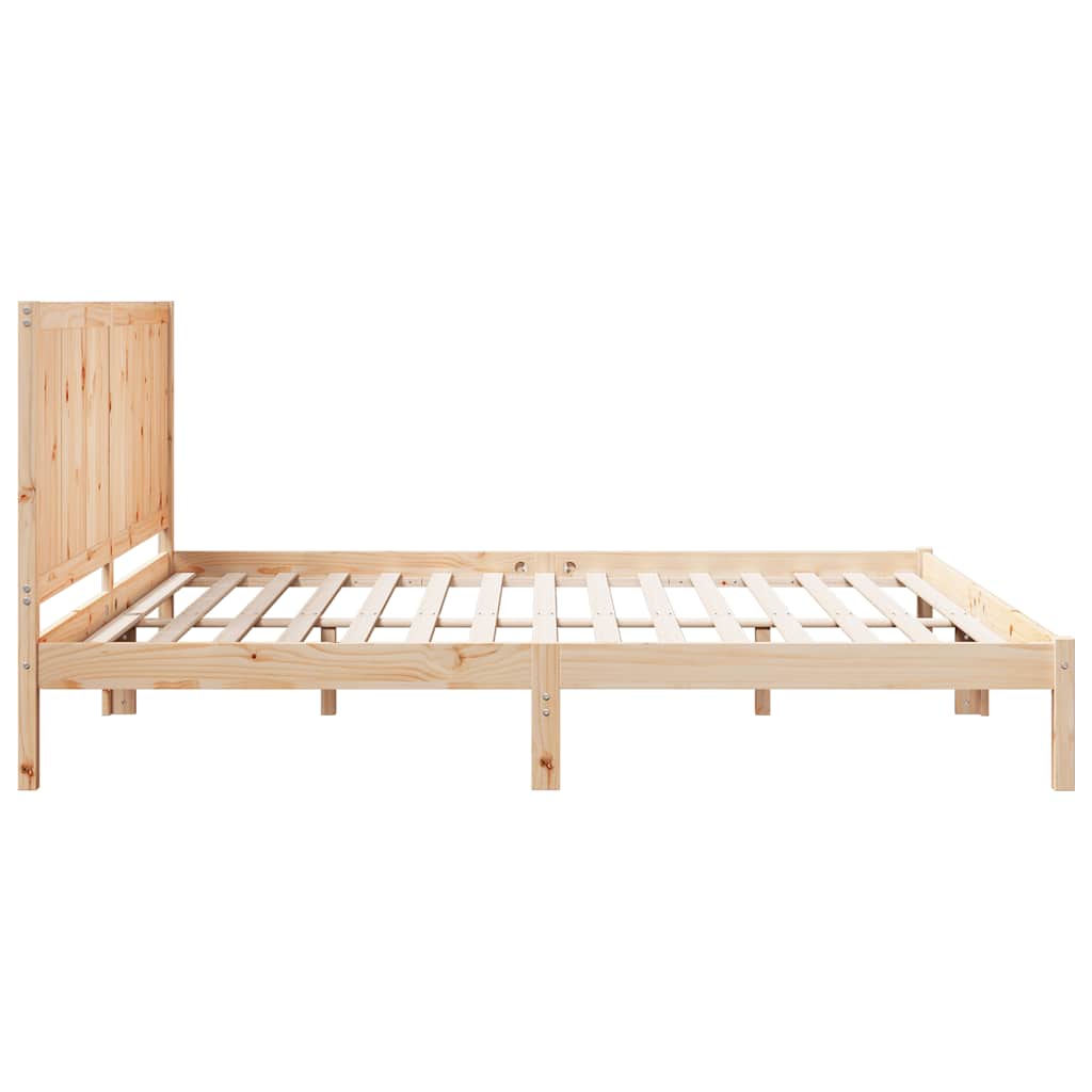 Extra Long Bed Frame without Mattress 200x220 cm Solid Wood