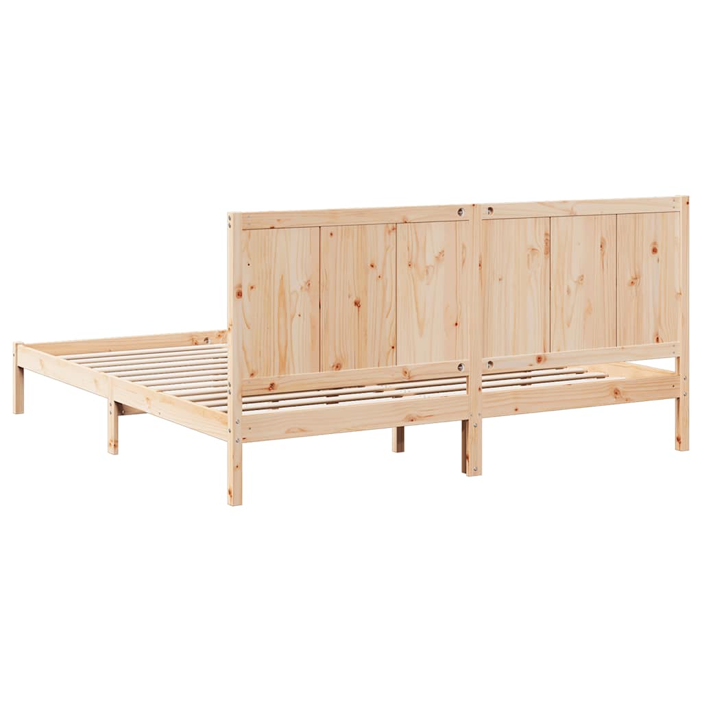 Extra Long Bed Frame without Mattress 200x220 cm Solid Wood