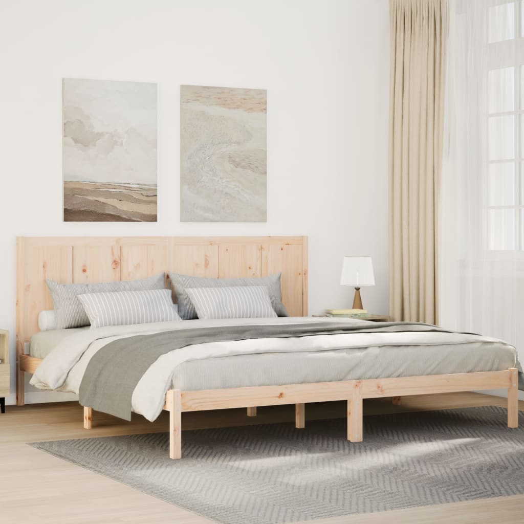 Extra Long Bed Frame without Mattress 200x220 cm Solid Wood