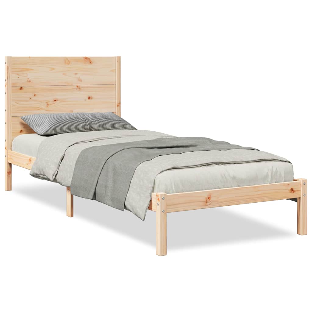 Extra Long Bed Frame without Mattress 90x210 cm Solid Wood