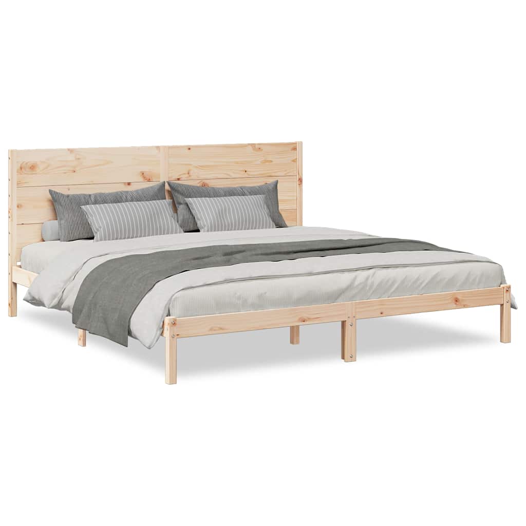 Extra Long Bed Frame without Mattress 200x220 cm Solid Wood