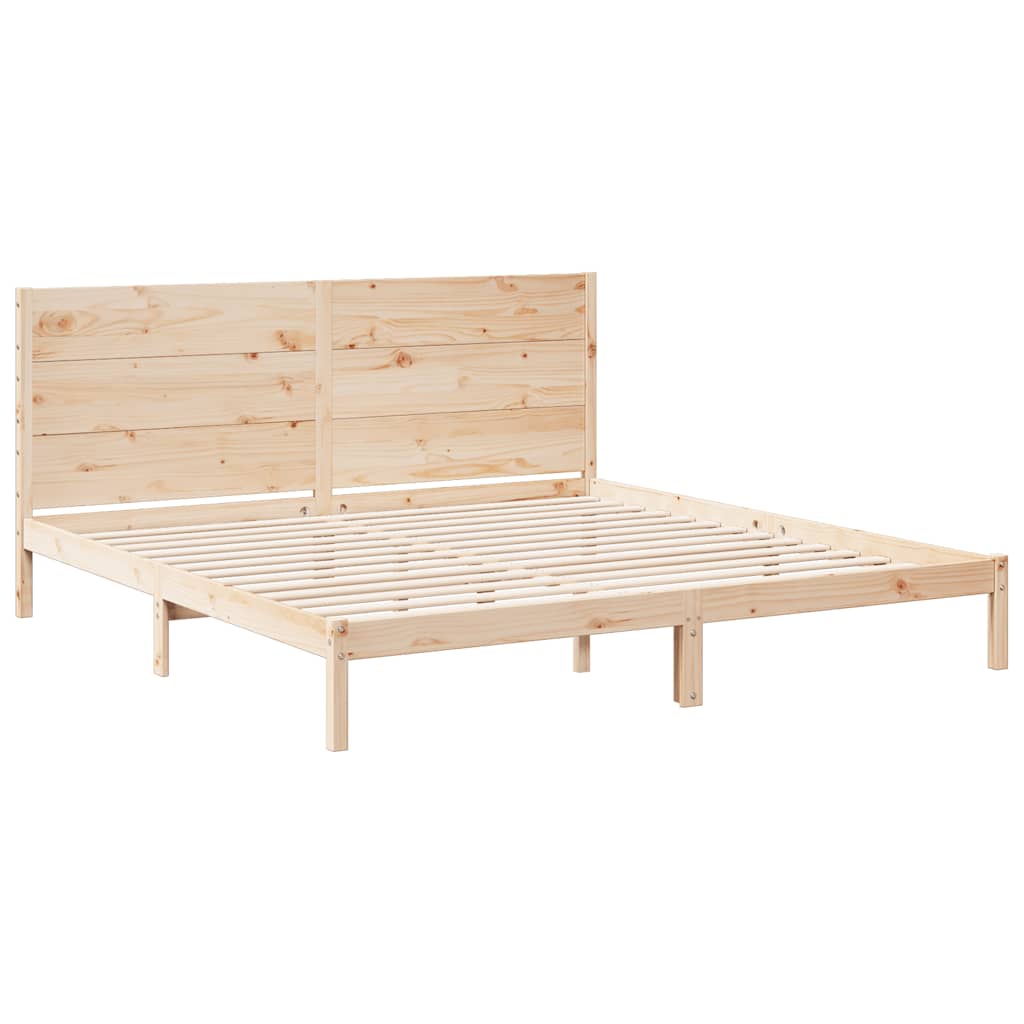 Extra Long Bed Frame without Mattress 200x220 cm Solid Wood