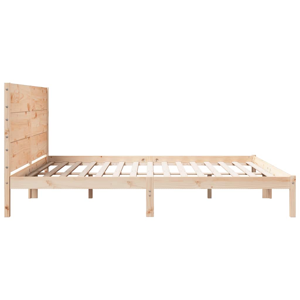 Extra Long Bed Frame without Mattress 200x220 cm Solid Wood