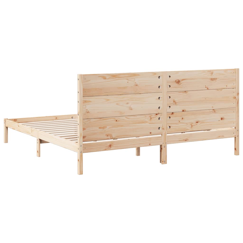 Extra Long Bed Frame without Mattress 200x220 cm Solid Wood