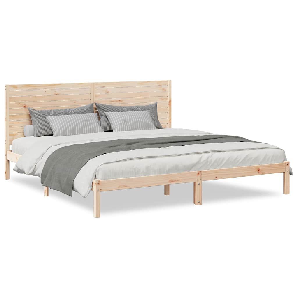Extra Long Bed Frame without Mattress 180x210 cm Solid Wood