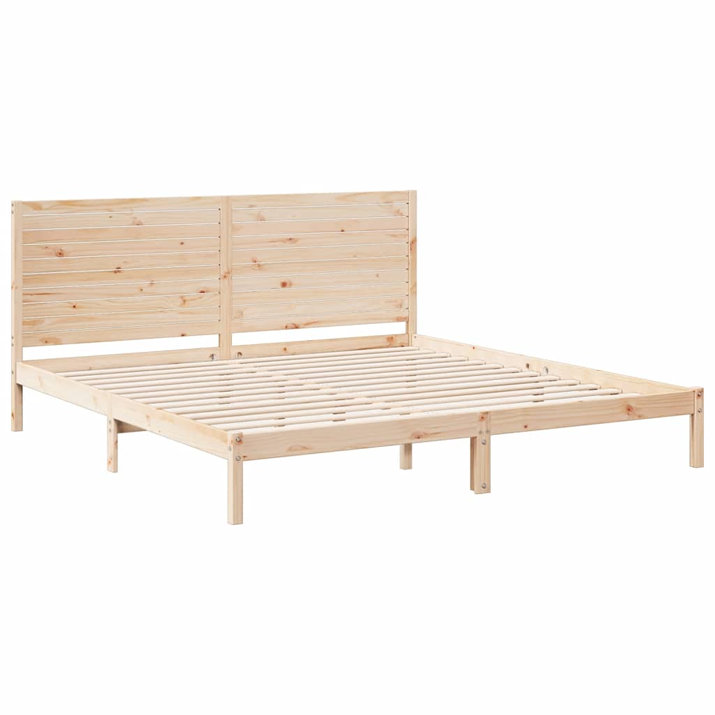 Extra Long Bed Frame without Mattress 180x210 cm Solid Wood