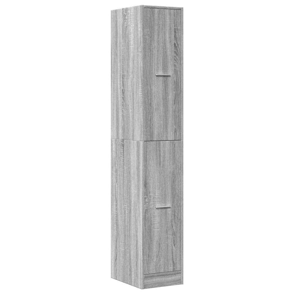 Apothecary Cabinet Grey Sonoma 30x41x174.5 cm Engineered Wood