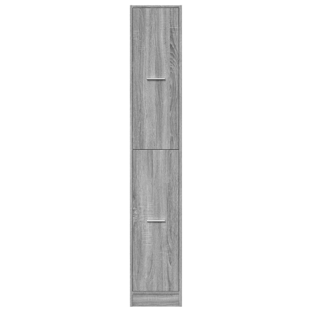Apothecary Cabinet Grey Sonoma 30x41x174.5 cm Engineered Wood