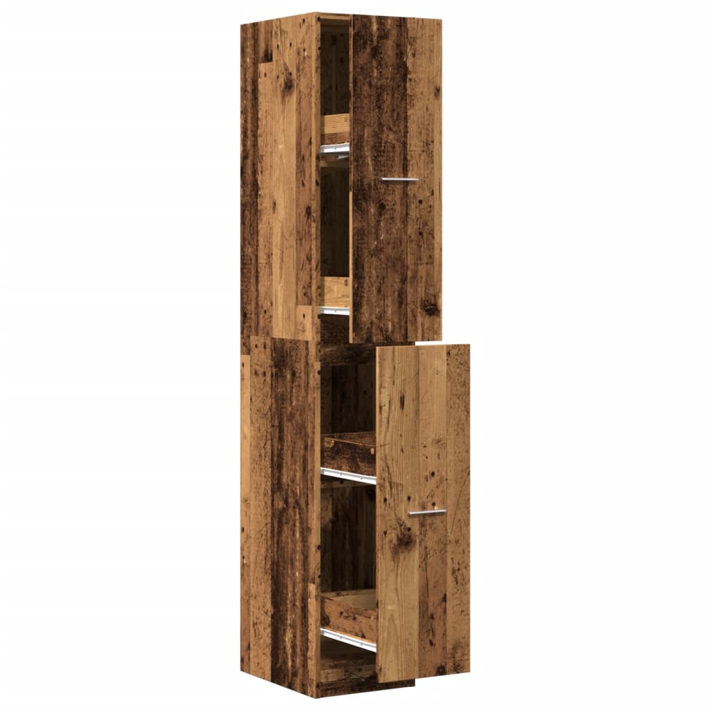 Apothecary Cabinet Old Wood 30x41x174.5 cm Engineered Wood