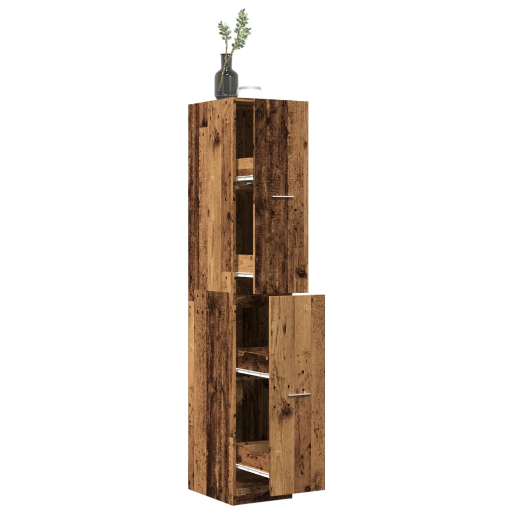 Apothecary Cabinet Old Wood 30x41x174.5 cm Engineered Wood