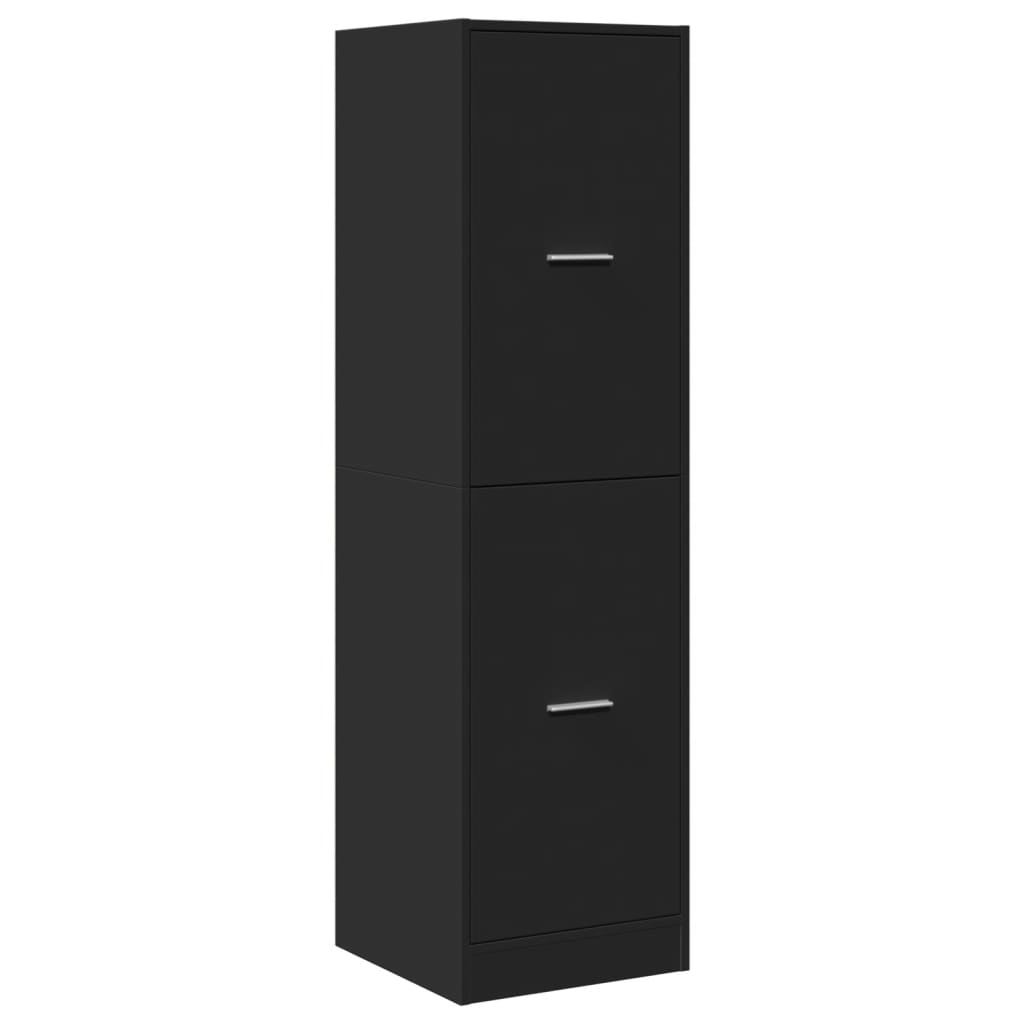 Apothecary Cabinet Black 40x41x144.5 cm Engineered Wood