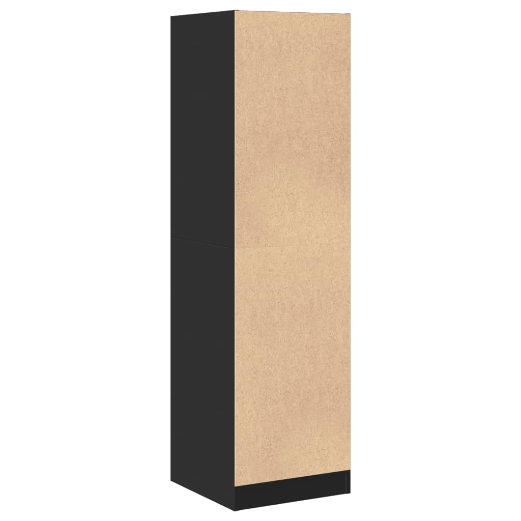 Apothecary Cabinet Black 40x41x144.5 cm Engineered Wood