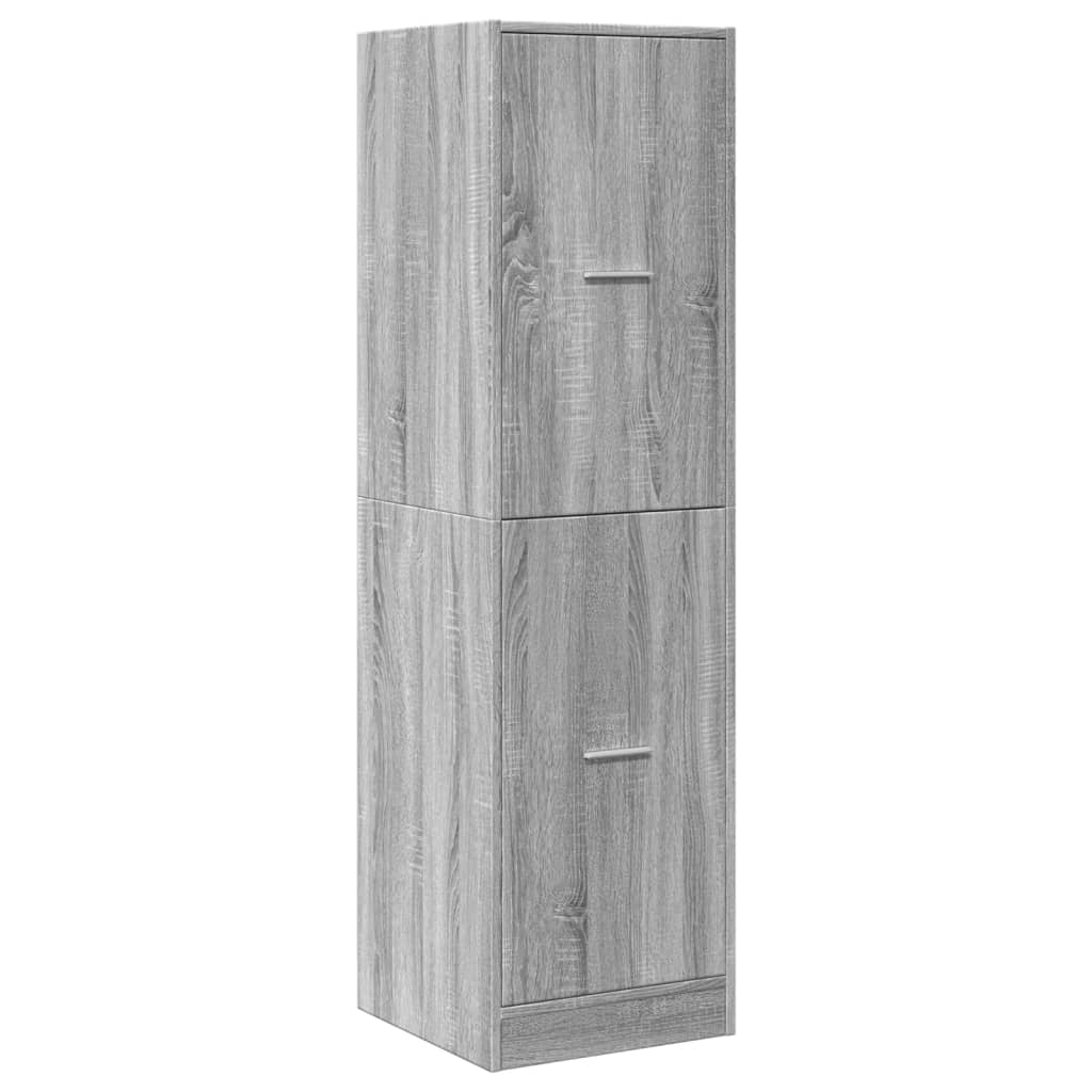Apothecary Cabinet Grey Sonoma 40x41x144.5 cm Engineered Wood
