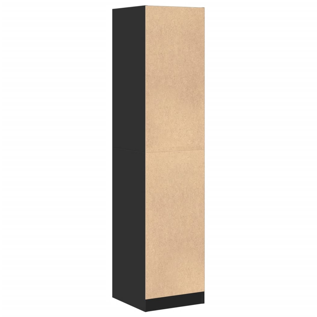 Apothecary Cabinet Black 40x41x174.5 cm Engineered Wood