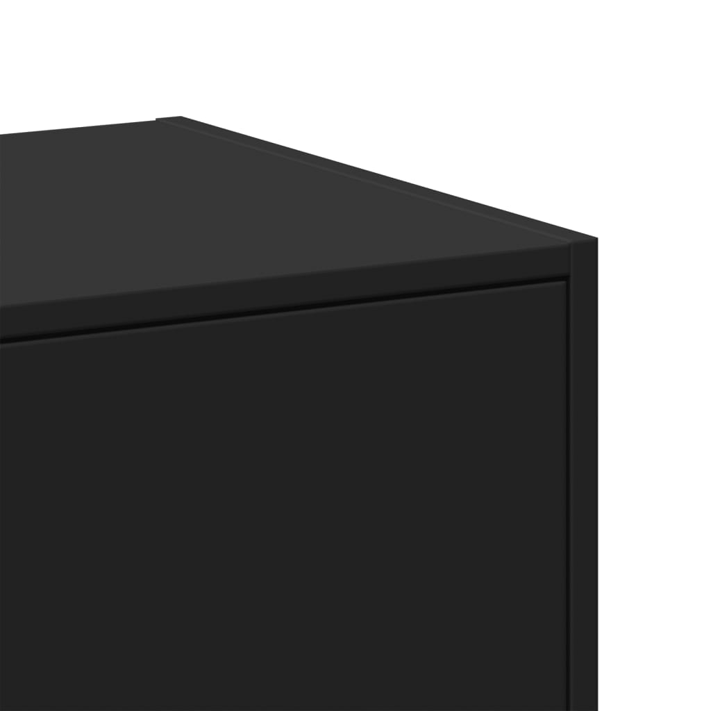 Apothecary Cabinet Black 40x41x174.5 cm Engineered Wood