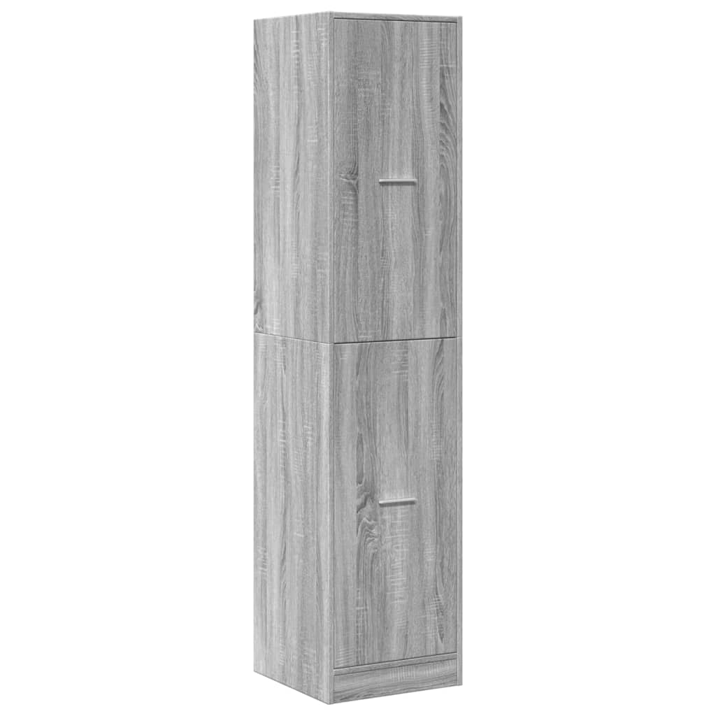 Apothecary Cabinet Grey Sonoma 40x41x174.5 cm Engineered Wood