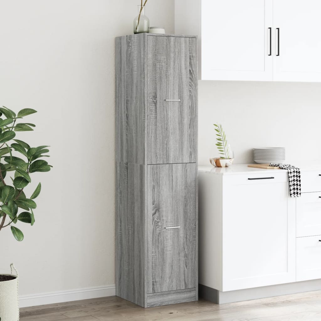 Apothecary Cabinet Grey Sonoma 40x41x174.5 cm Engineered Wood