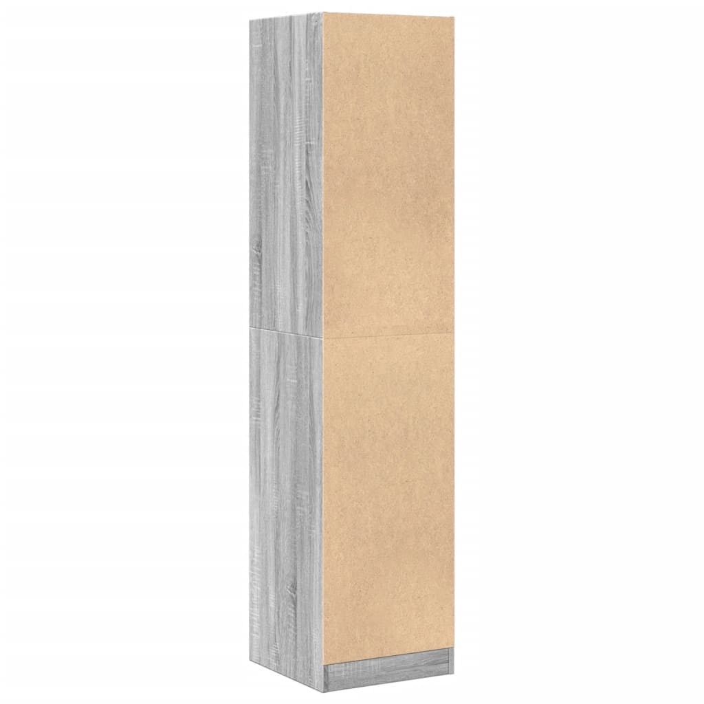 Apothecary Cabinet Grey Sonoma 40x41x174.5 cm Engineered Wood