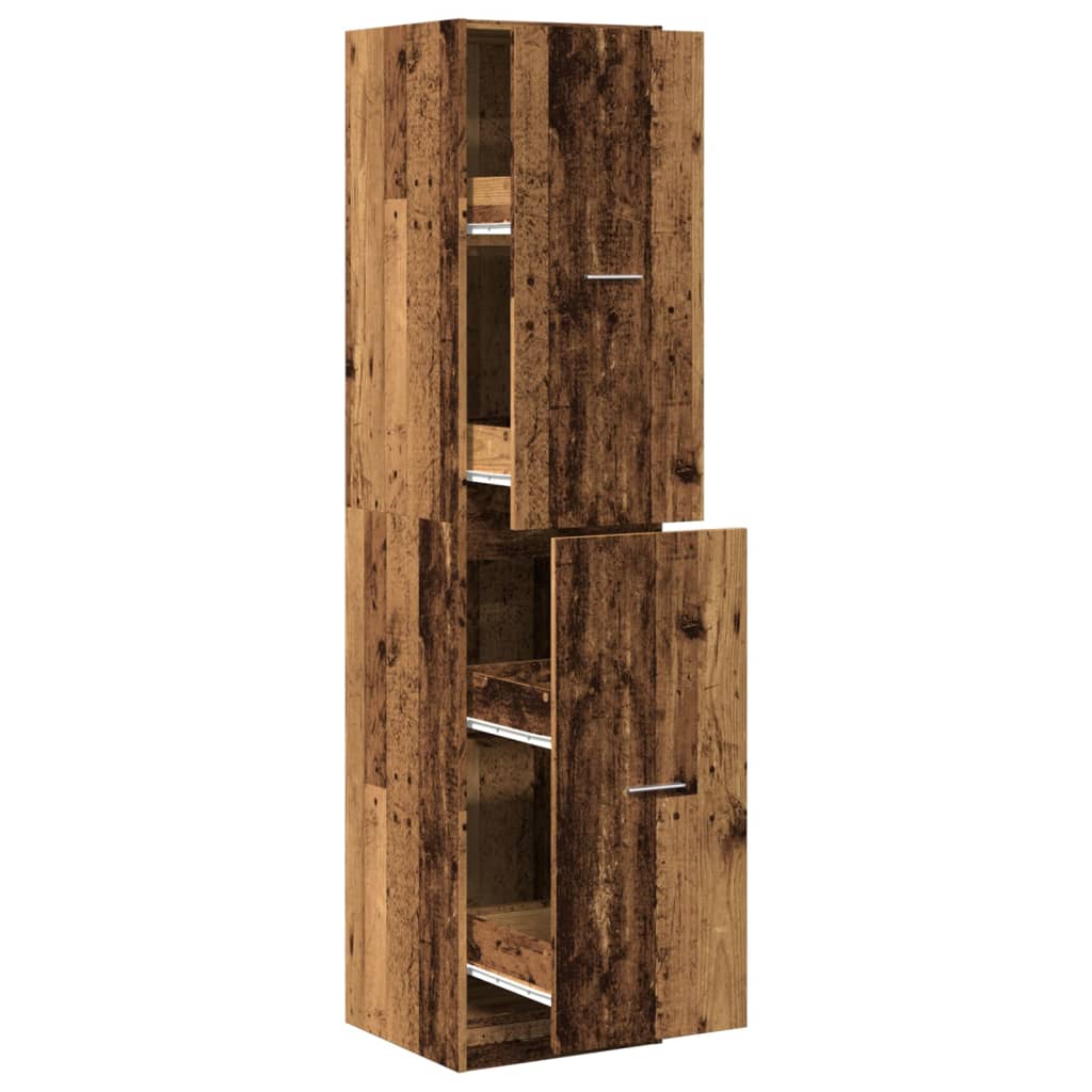 Apothecary Cabinet Old Wood 40x41x174.5 cm Engineered Wood