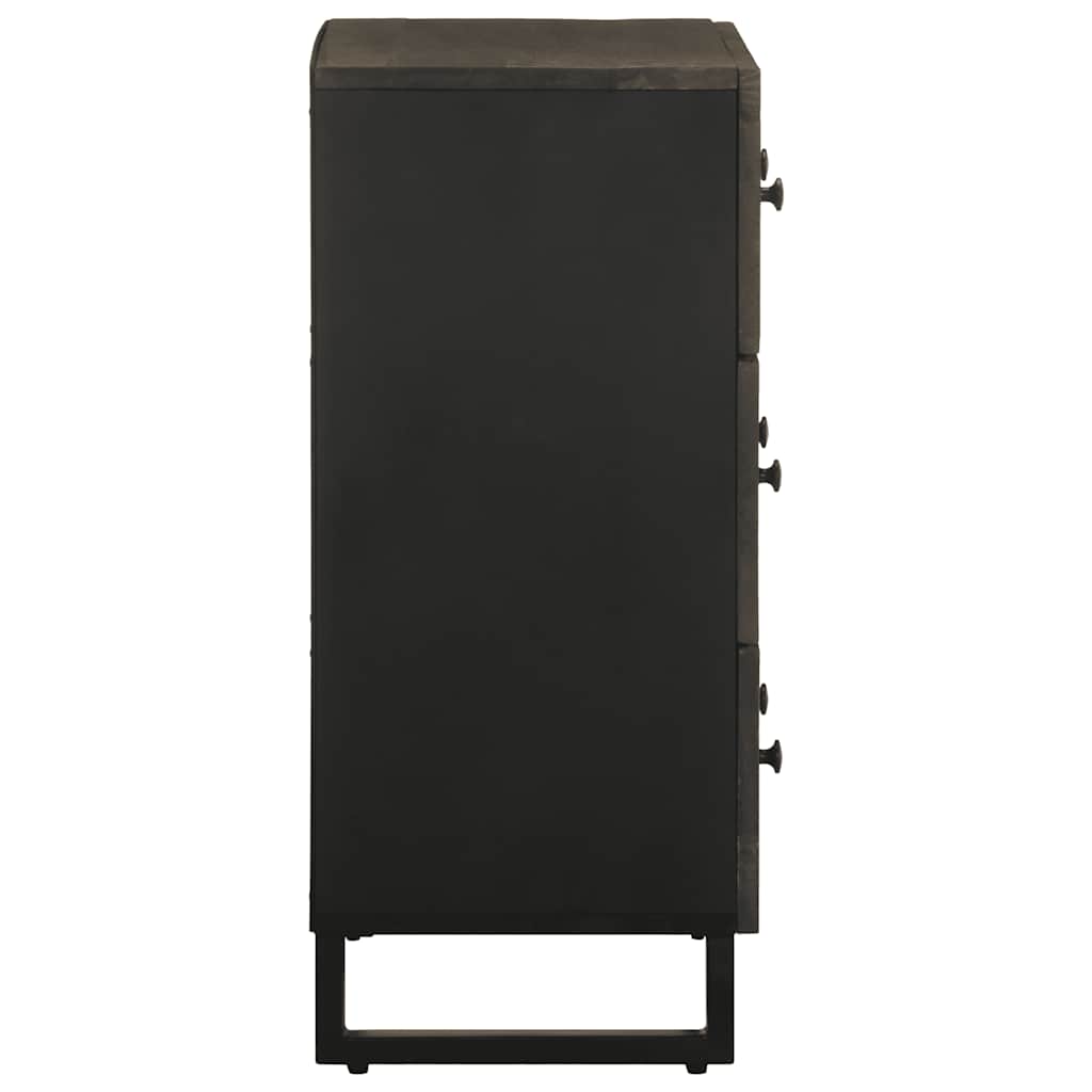 Sideboards 2 pcs Black 60x33x75 cm Solid Wood Mango