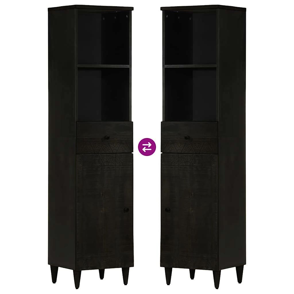 3 Piece Bathroom Furniture Set Solid Wood Mango