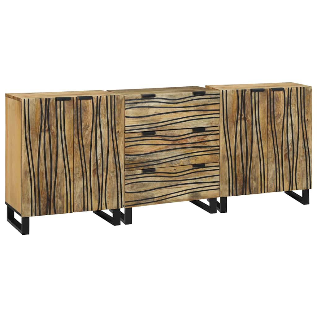 Bathroom Furniture Set with Drawer 3 pcs Brown 180 x 33 x 75 cm