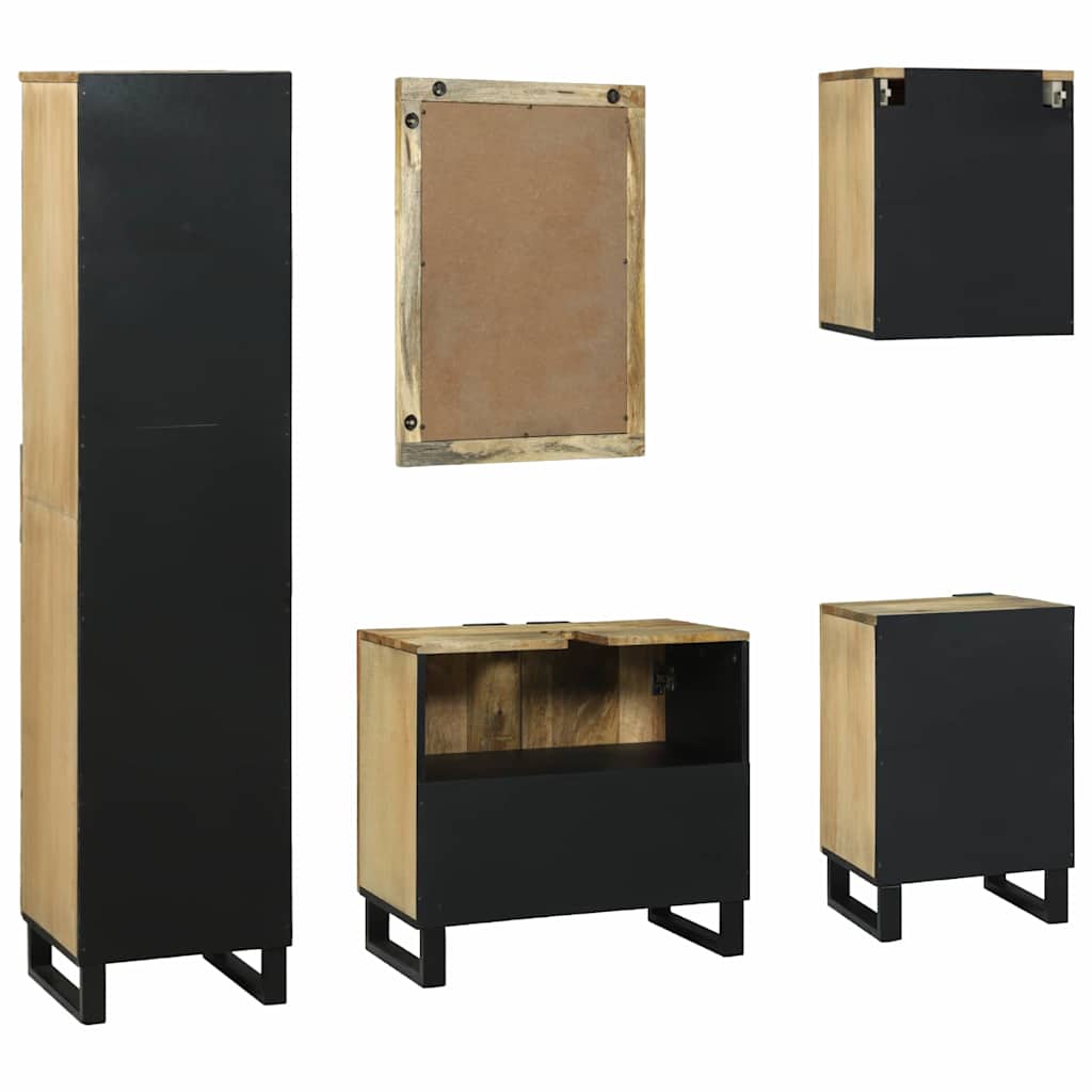 Bathroom Furniture Set with Drawer 5 pcs Brown 38 x 33 x 160 cm