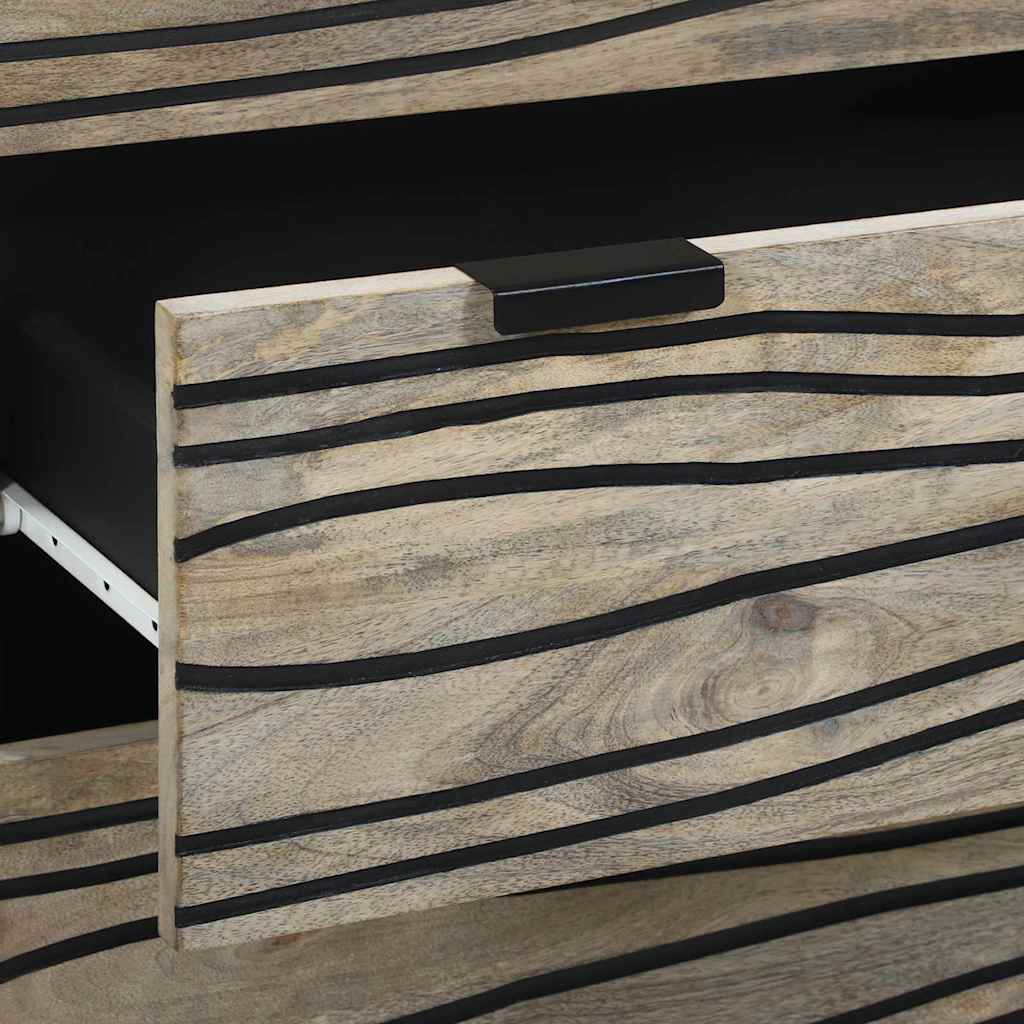 Sideboards 2 pcs White 60 x 33.5 x 75 cm Solid mango wood