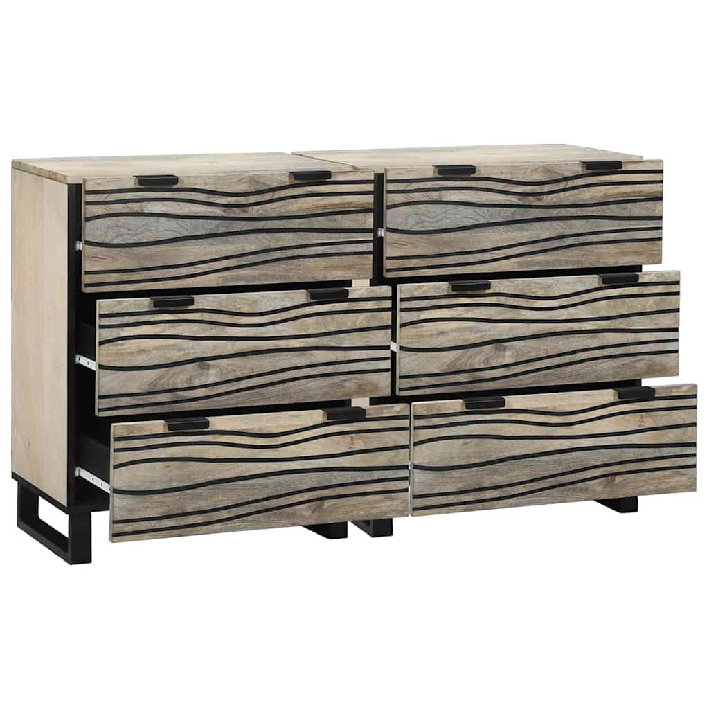 Sideboards 2 pcs White 60 x 33.5 x 75 cm Solid mango wood