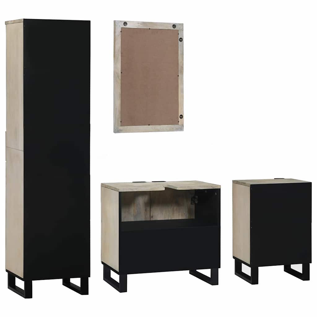 Bathroom Furniture Set 4 pcs Walnut brown 38 x 33 x 160 cm