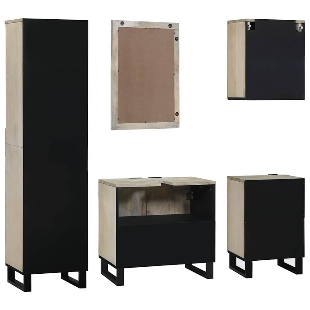 Bathroom Furniture Set 5 pcs Walnut brown 38 x 33 x 160 cm