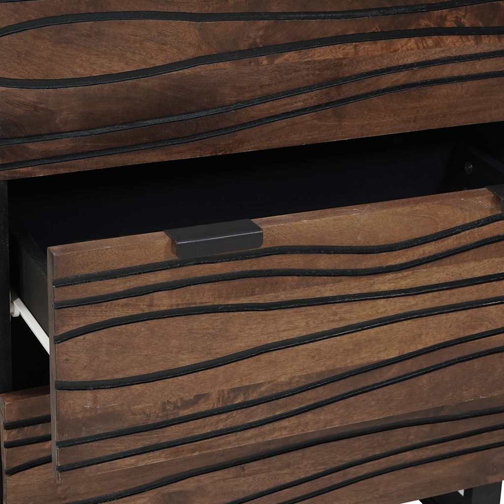 Sideboards 2 pcs Brown 60 x 33.5 x 75 cm Solid mango wood