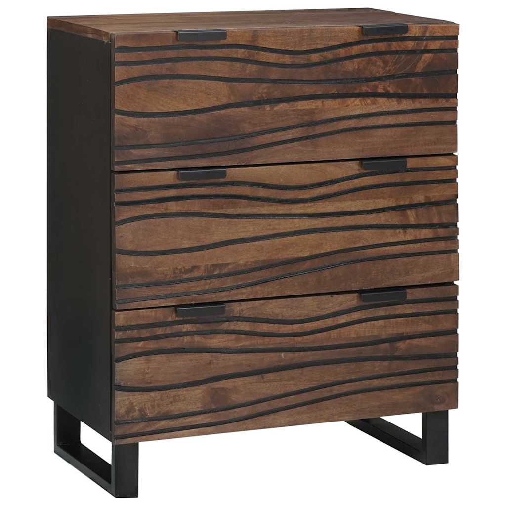 Sideboards 2 pcs Brown 60 x 33.5 x 75 cm Solid mango wood