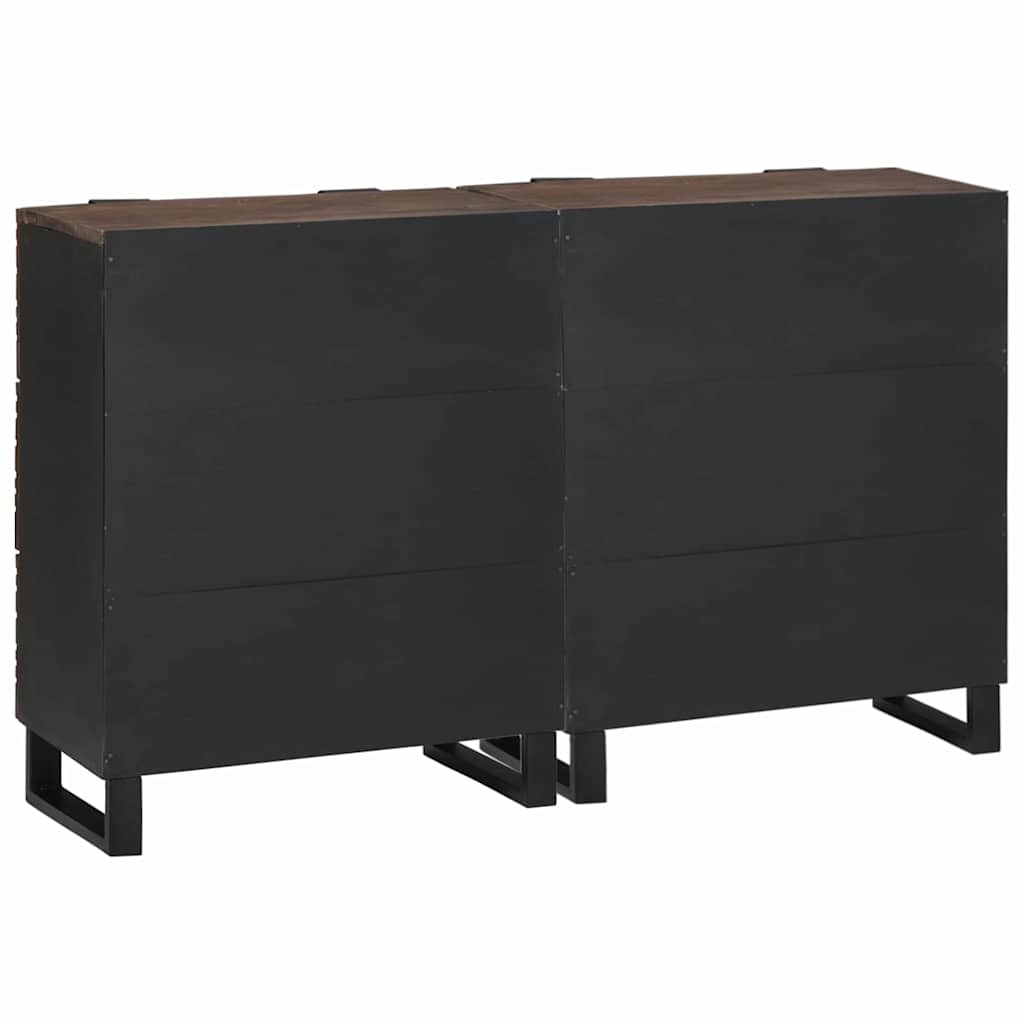 Sideboards 2 pcs Brown 60 x 33.5 x 75 cm Solid mango wood