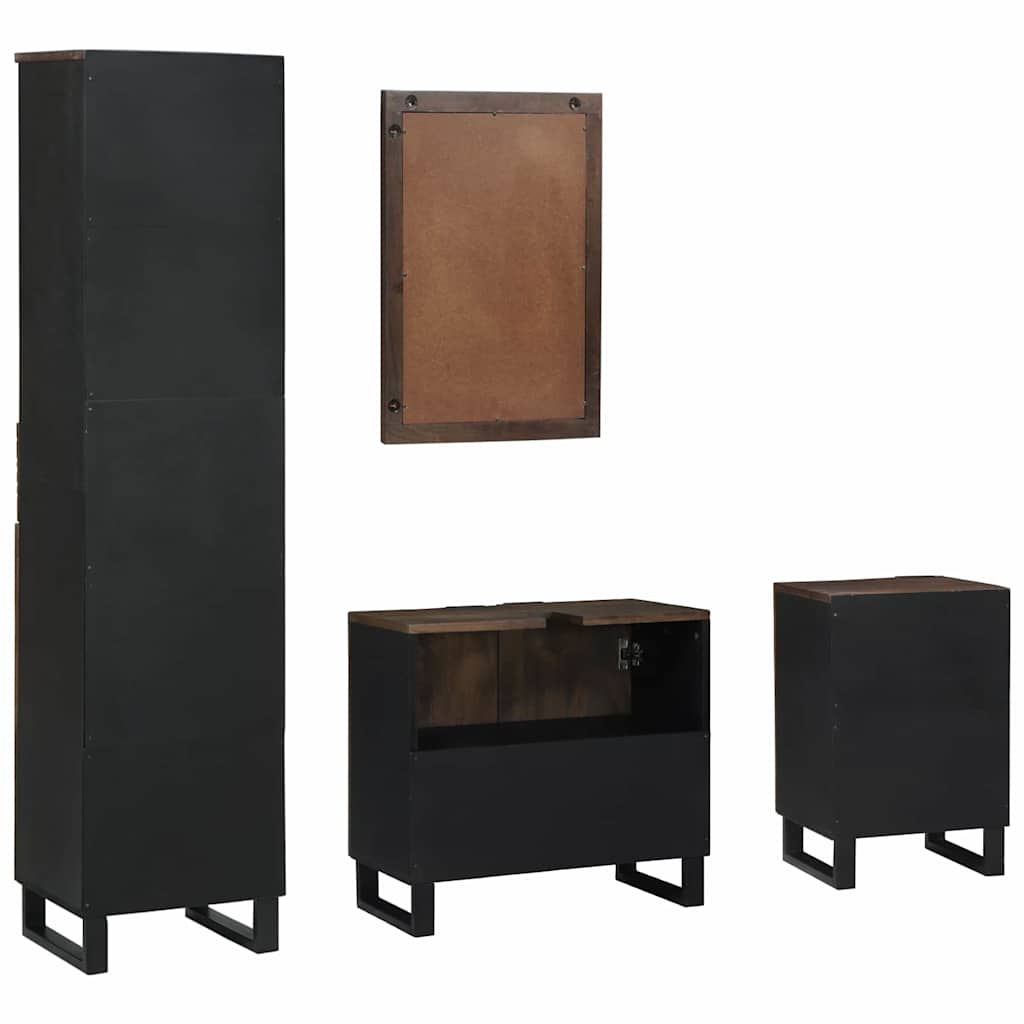 Bathroom Furniture Set with Drawer 4 pcs White 38 x 33 x 160 cm