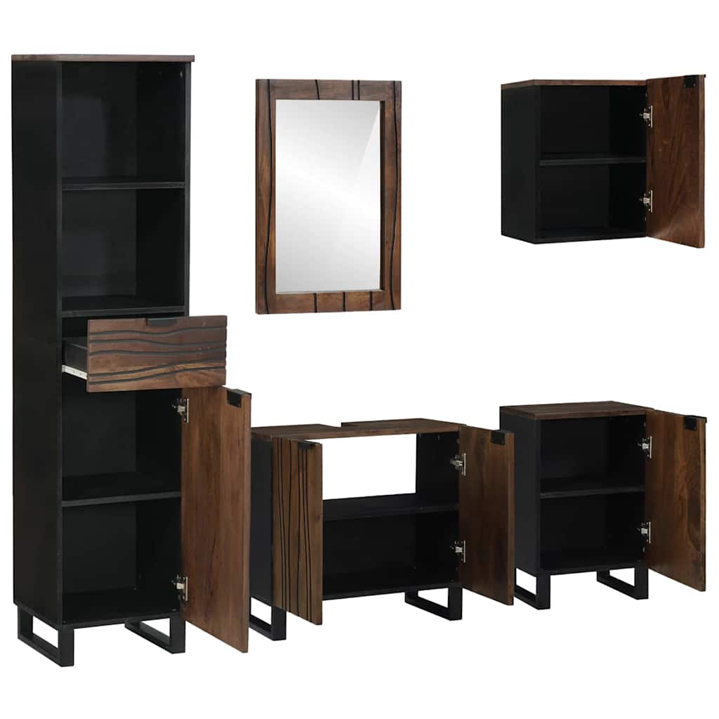 Bathroom Furniture Set with Drawer 5 pcs White 38 x 33 x 160 cm